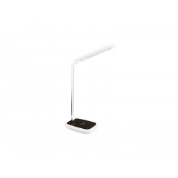 Panlux DIPLOMAT stolní lampička s vestavnou bezdrátovým nabíjením, tmavé dřevo
