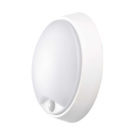 EMOS LED přisazené svítidlo s PIR, kruh černá/bílá 14W teplá bílá