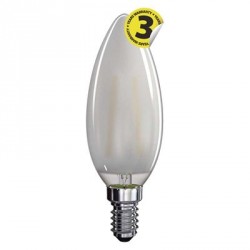 EMOS LED žárovka Filament Candle matná A++ 4W E14 teplá bílá