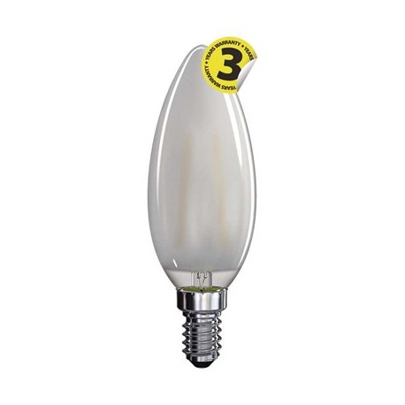 EMOS LED žárovka Filament Candle matná A++ 4W E14 teplá bílá