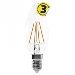 EMOS LED žárovka Filament Candle 4W E14 teplá bílá