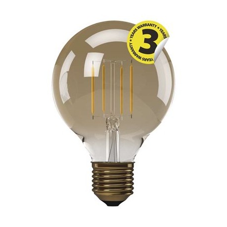 EMOS LED žárovka Vintage G95 4W E27 teplá bílá+