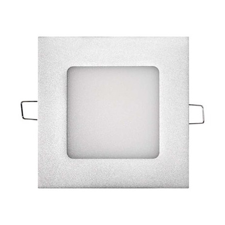 EMOS LED panel 120×120, čtvercový vestavný stříbrný, 6W neut. bílá