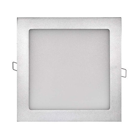 EMOS LED panel 225×225, čtvercový vestavný stříbrný, 18W neut. bílá