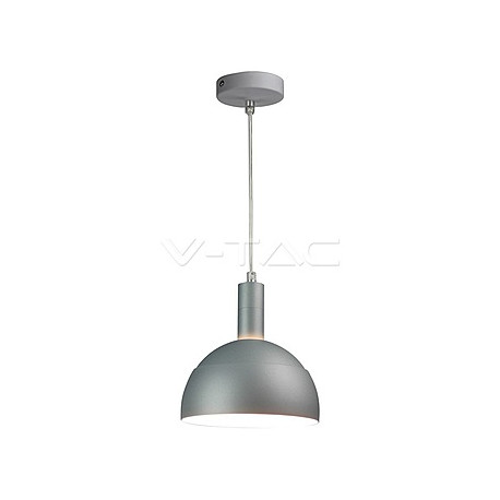 Plastic Pendant Lamp Holder E27 With Slide Aluminum Shade Grey, VT-7100