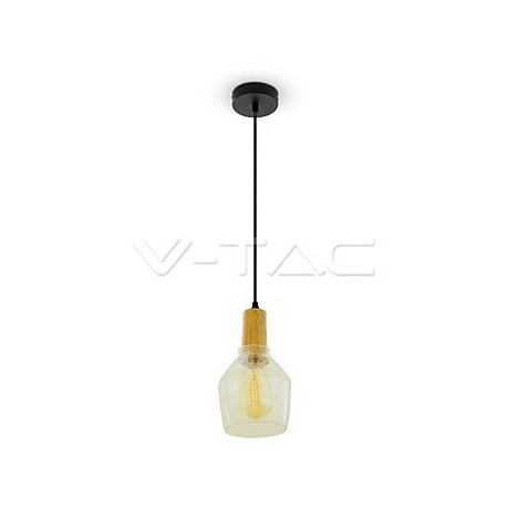 Glass Pendant Light Amber 2200K Ø135, VT-7130