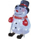 EMOS LED vánoční sněhulák, 24cm, venkovní, studená bílá, časovač