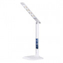 Solight LED stmívatelná stolní lampička s displejem, 6W, volba teploty světla, bílý lesk (WO43)