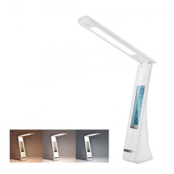 Solight LED stolní lampička nabíjecí, 5W, display, změna chromatičnosti, USB, bílá (WO58-W)