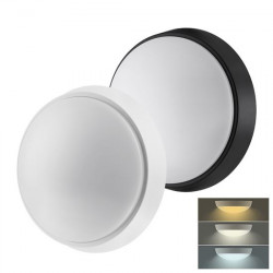 Solight LED venkovní osvětlení s nastavitelnou CCT, 12W, 900lm, 22cm, 2v1 - bílý a černý kryt (WO778)