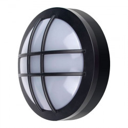 Solight LED venkovní osvětlení kulaté s mřížkou, 20W, 1500lm, 4000K, IP65, 23cm, černá (WO754)