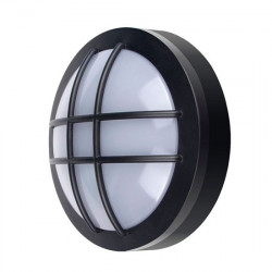 Solight LED venkovní osvětlení kulaté s mřížkou, 13W, 910lm, 4000K, IP65, 17cm, černá (WO753)