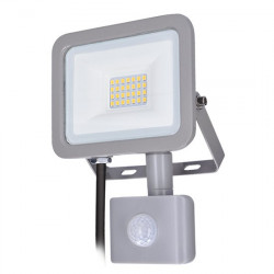 Solight LED reflektor Home se sensorem, 20W, 1500lm, 4000K, IP44, šedý (WM-20WS-M)