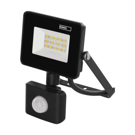 EMOS LED reflektor SIMPO s pohybovým čidlem, 10,5W, černý, neutrální bílá (ZS2312)