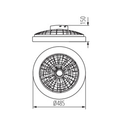 Svítidlo LED s ventilátorem Kanlux PLAVE LED CCT  (38033)