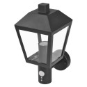 Emos ZGB040P ADENIA venkovní nástěnné svítidlo E27 198 × 150 × 298 mm IP44 se senzorem černá
