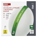 EMOS LED přisazené svítidlo TIVI, A CLASS, MW sensor, kruhové bílé 8,6W, IP44, neutrální bílá