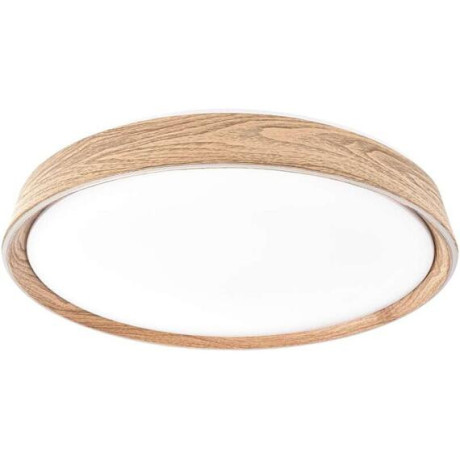 EMOS LED přisazené svítidlo ILVI, kruhové 45W, stmívání+CCT, dřevo