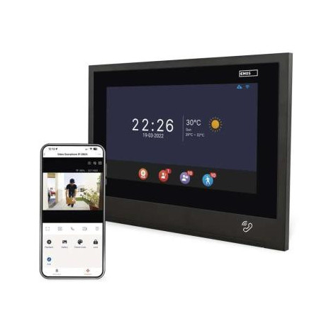 EMOS GoSmart Přídavný monitor IP880B 2WIRE domácího videotelefonu IP880A 2WIRE, H4081
