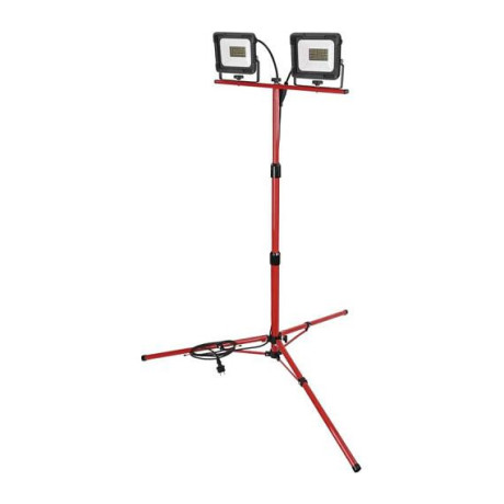 Emos LED reflektor ELION, 2×30W + trojnožka, červený, neutrální bílá (ZS3333.2)