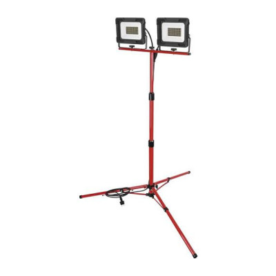Emos LED reflektor ELION, 2×50W + trojnožka, červený, neutrální bílá (ZS3343.2)
