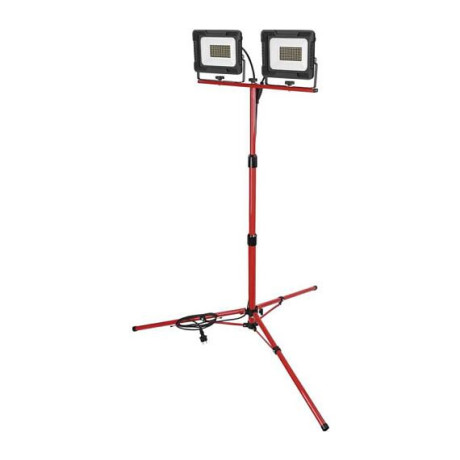 Emos LED reflektor ELION, 2×50W + trojnožka, červený, neutrální bílá (ZS3343.2)