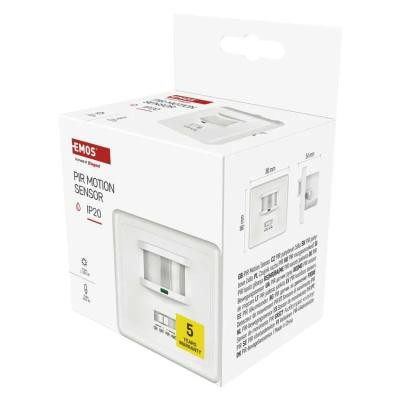 EMOS PIR senzor (pohybové čidlo) IP20 1200W, bílé GS15117