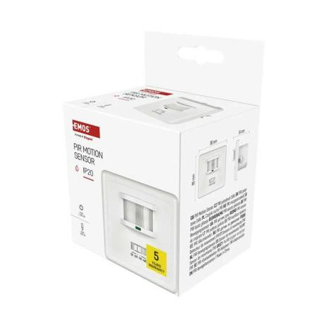 EMOS PIR senzor (pohybové čidlo) IP20 1200W, bílé GS15117