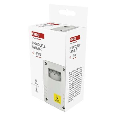 EMOS Soumrakové čidlo 1800W IP65 bílé GS41151